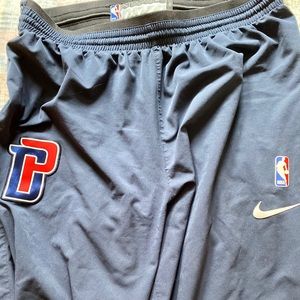 NIKE Authentic Detroit Pistons warm-up snap pants